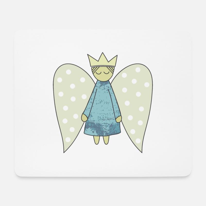 Der Flug des Weihnachtsengels - Mousepad (Querformat) - Weiß