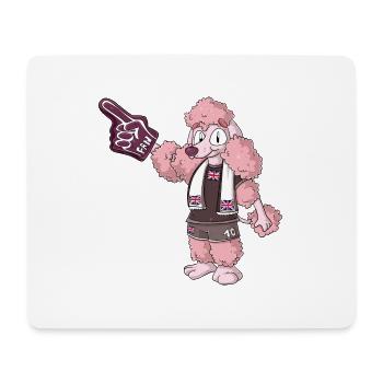 Fan Poodle England - Mouse Pad (horizontal) - white - Front