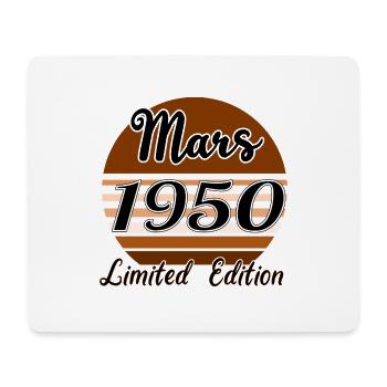 Mars 1950 Limited edition | Bois Bruns - Tapis de souris (format paysage) - blanc - Devant