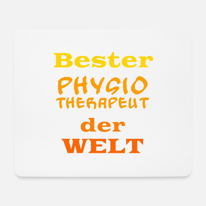 Bester Physiotherapeut der Welt! Physiotherapie - Mousepad (Querformat) - Weiß