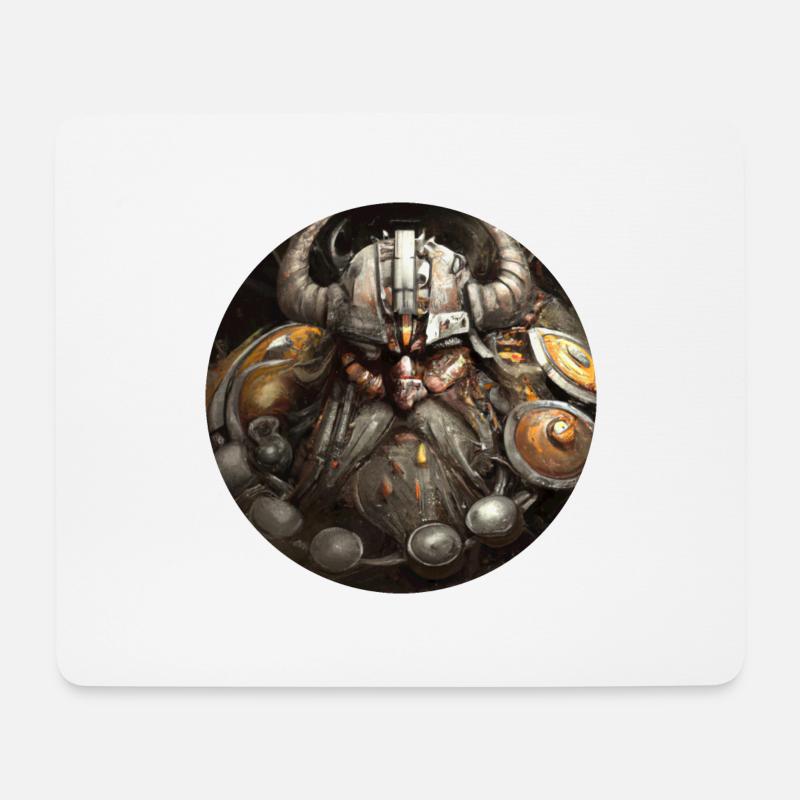Wikinger - Mousepad (Querformat) - Weiß