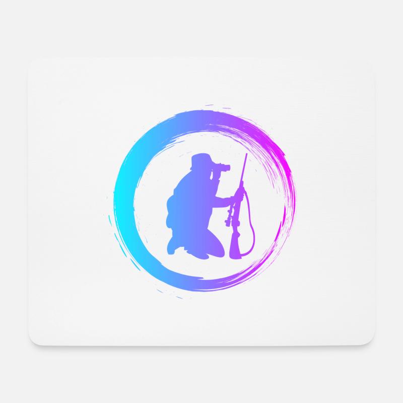 Sporty Hobby Leidenschaft Jäger - Mousepad (Querformat) - Weiß