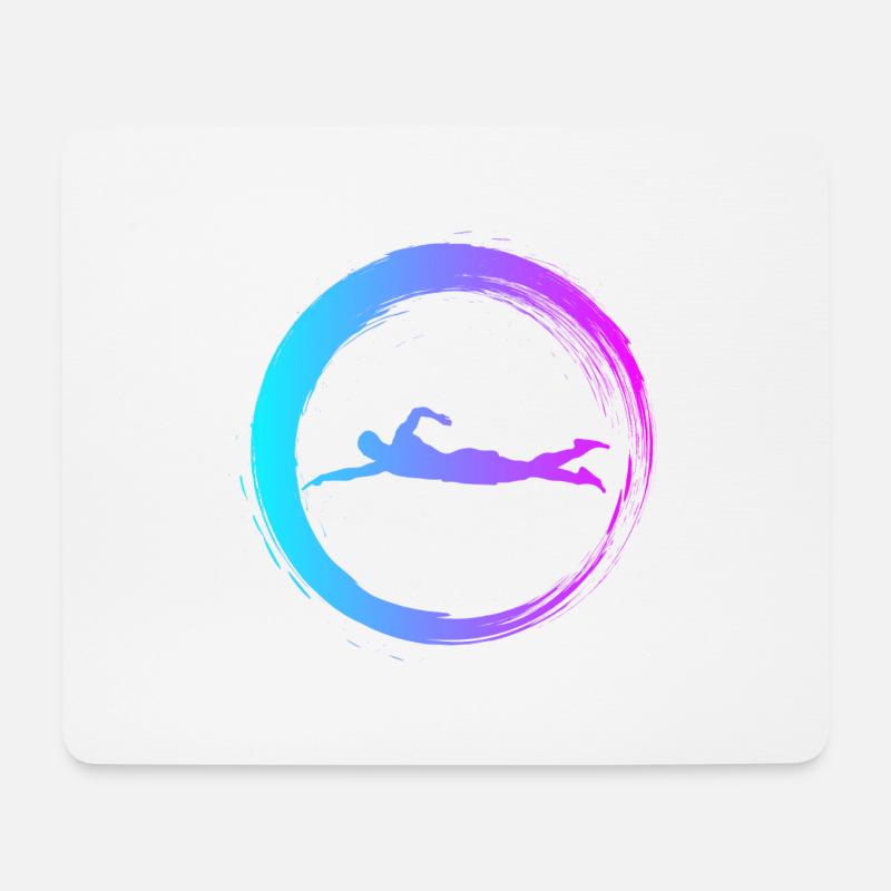 Sporty Hobby Leidenschaft Schwimmen - Mousepad (Querformat) - Weiß