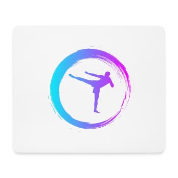 Sporty Hobby Leidenschaft Kickboxen - Mousepad (Querformat) - Weiß - Vorne