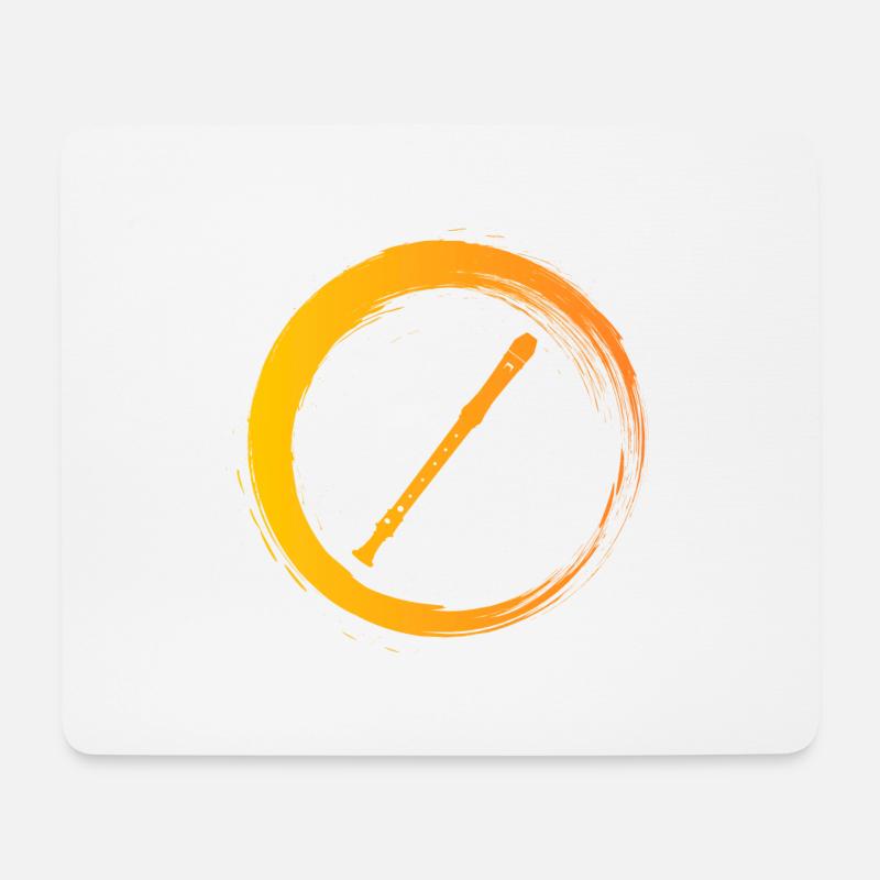 Sporty Hobby Leidenschaft Blockflöte - Mousepad (Querformat) - Weiß