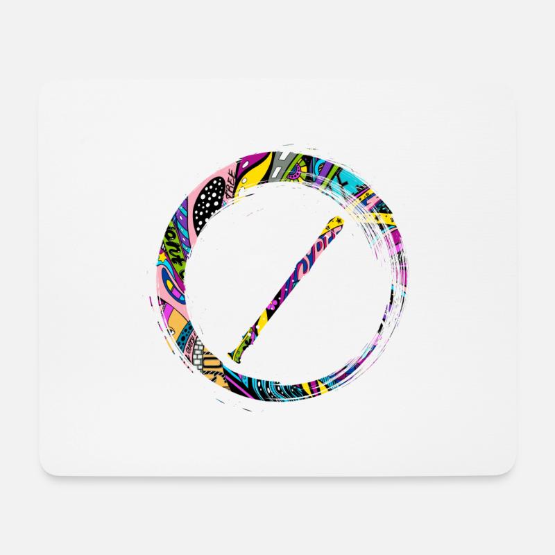 Sporty Hobby Leidenschaft Blockflöte - Mousepad (Querformat) - Weiß