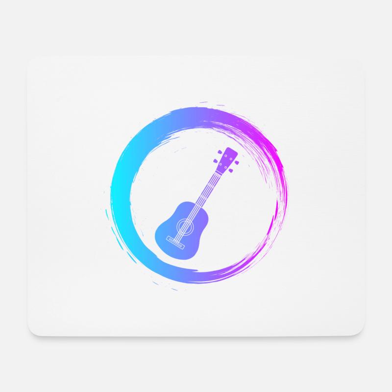 Sporty Hobby Leidenschaft Ukulele - Mousepad (Querformat) - Weiß