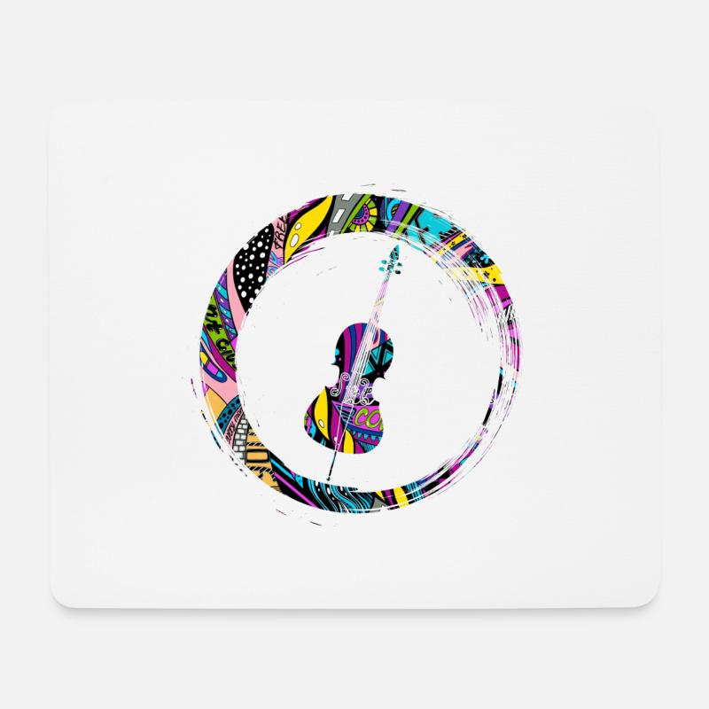 Sporty Hobby Leidenschaft Cello - Mousepad (Querformat) - Weiß