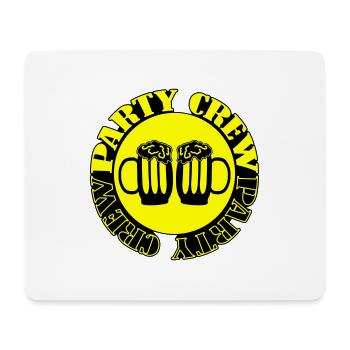 Party Crew - Mousepad (Querformat) - Weiß - Vorne