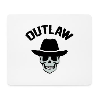 Cowboy Skull Outlaw - Mouse Pad (horizontal) - white - Front