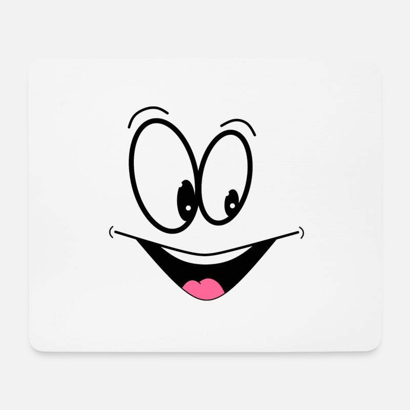 Lächeln - Mousepad (Querformat) - Weiß