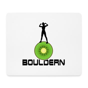 bouldern bouldergil bouldert boulderroute top kiwi - Mousepad (Querformat) - Weiß - Vorne