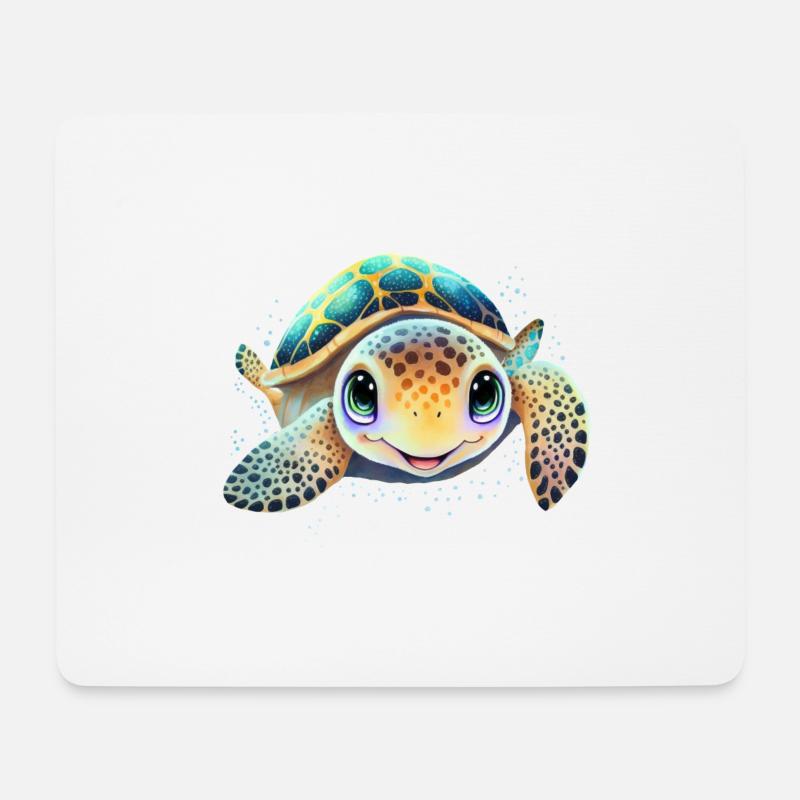 Schildkröte - Mousepad (Querformat) - Weiß