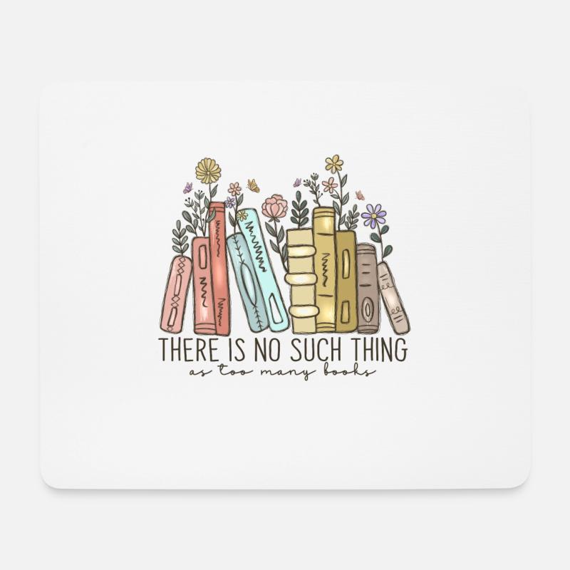Buch Spruch Leserate Bücherwurm - Mousepad (Querformat) - Weiß