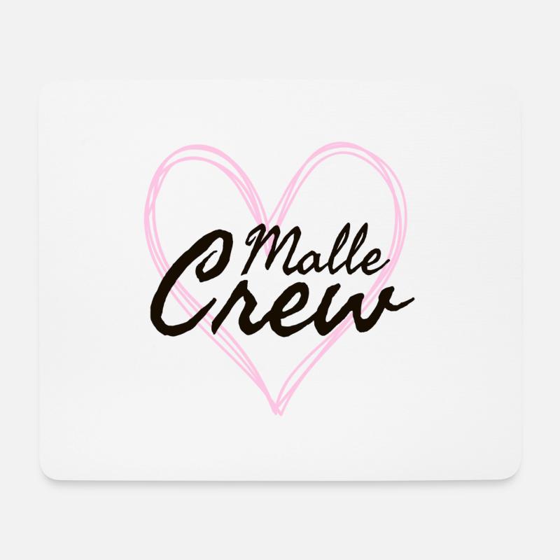 Malle Crew - Mousepad (Querformat) - Weiß