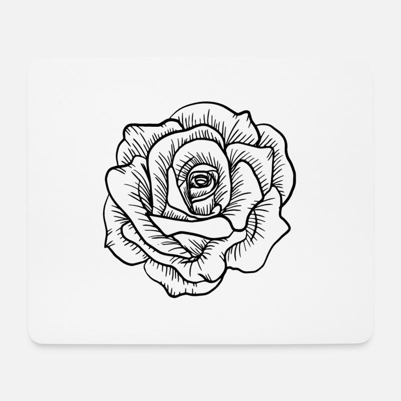 Flower Blume Pflanze - Mousepad (Querformat) - Weiß