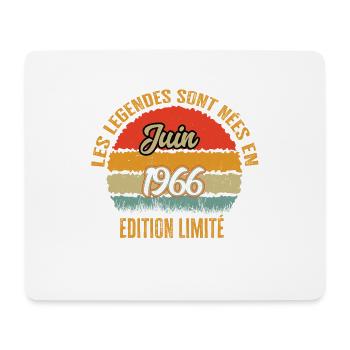 Légendes sont née en Juin 1966 édition limitée - Tapis de souris (format paysage) - blanc - Devant