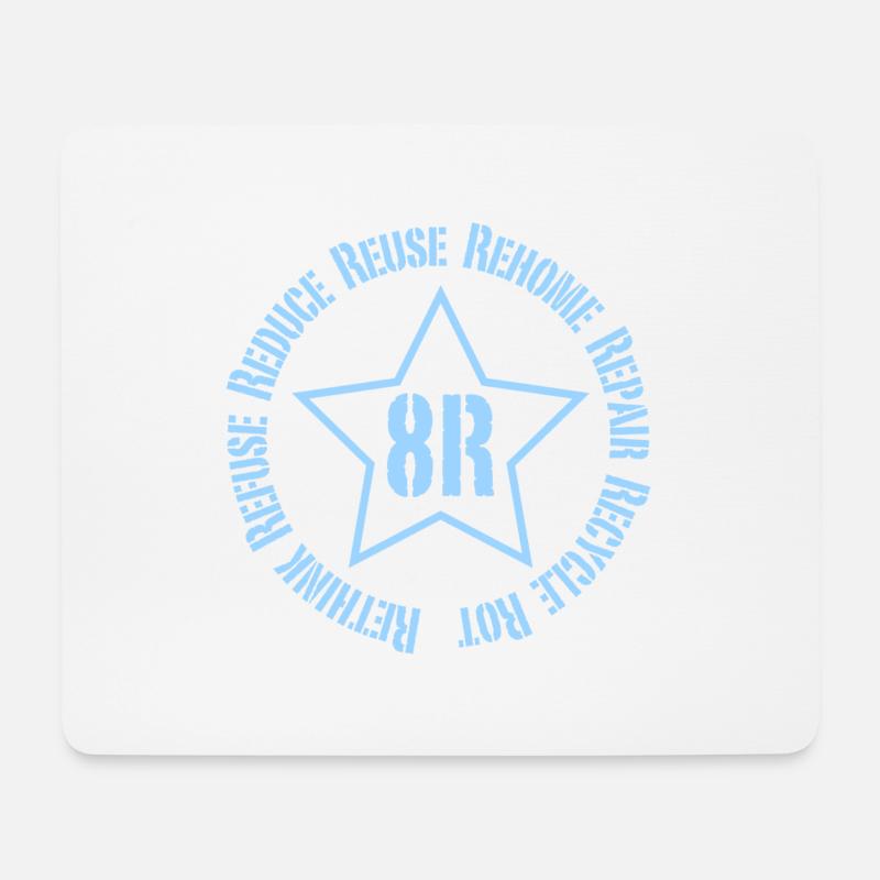 Öko-Recycling - Mousepad (Querformat) - Weiß