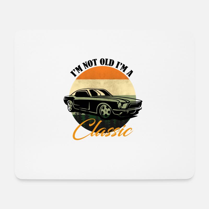 ICH BIN NICHT ALT, ICH BIN EIN KLASSIKER - Mousepad (Querformat) - Weiß