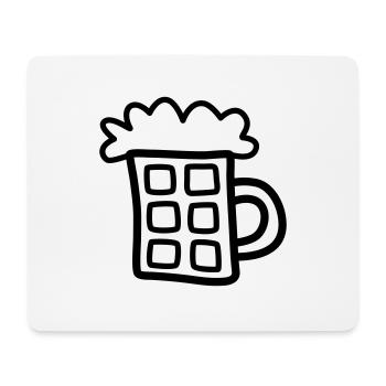Beer 1 - Mouse Pad (horizontal) - white - Front