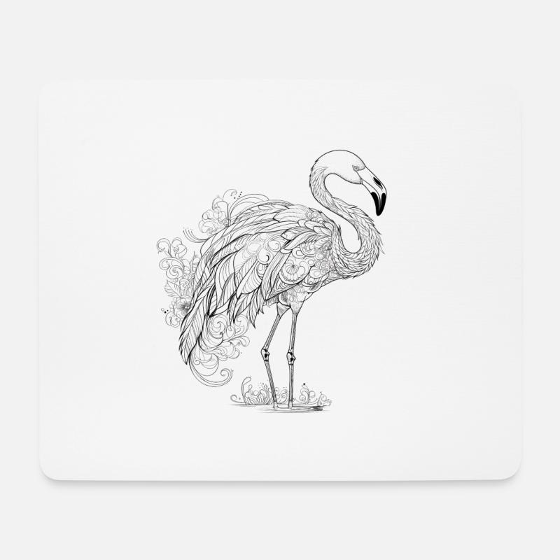 Flamingo - Mouse Pad (horizontal) - white