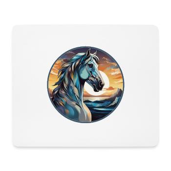 Pferd - Mousepad (Querformat) - Weiß - Vorne