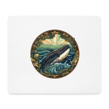 Whale - Mouse Pad (horizontal) - white - Front