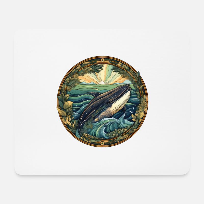 Wal - Mousepad (Querformat) - Weiß