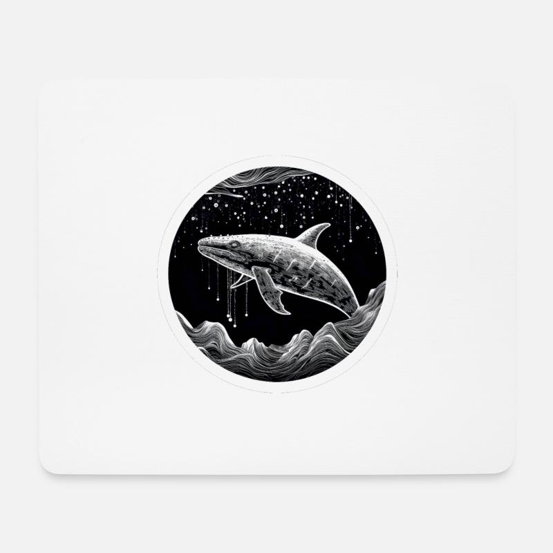 Wal - Mousepad (Querformat) - Weiß