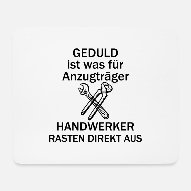Handwerker Handyman Handwerk Werkzeug Baustelle - Mousepad (Querformat) - Weiß