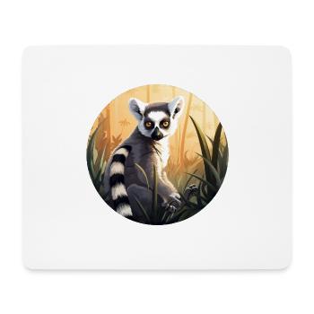 Lémurien - Tapis de souris (format paysage) - blanc - Devant