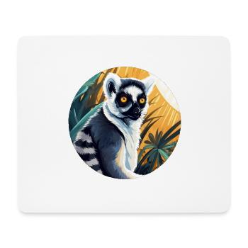 Lémurien - Tapis de souris (format paysage) - blanc - Devant