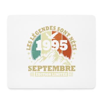 Vintage septembre 1995 vintage cadeau anniversaire - Tapis de souris (format paysage) - blanc - Devant