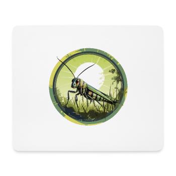 Sauterelle - Tapis de souris (format paysage) - blanc - Devant