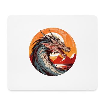 Drache - Mousepad (Querformat) - Weiß - Vorne