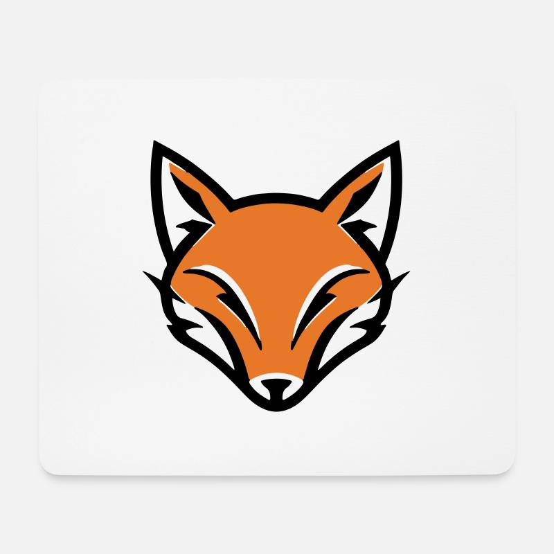 Schelmischer Fuchs - Mousepad (Querformat) - Weiß