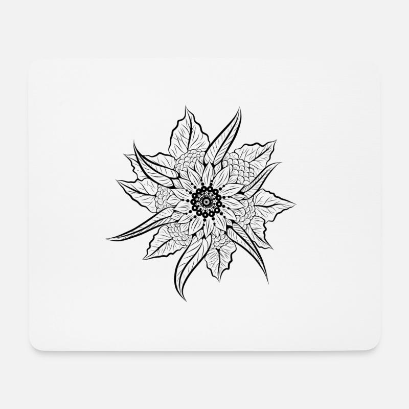 Blüte - Mousepad (Querformat) - Weiß