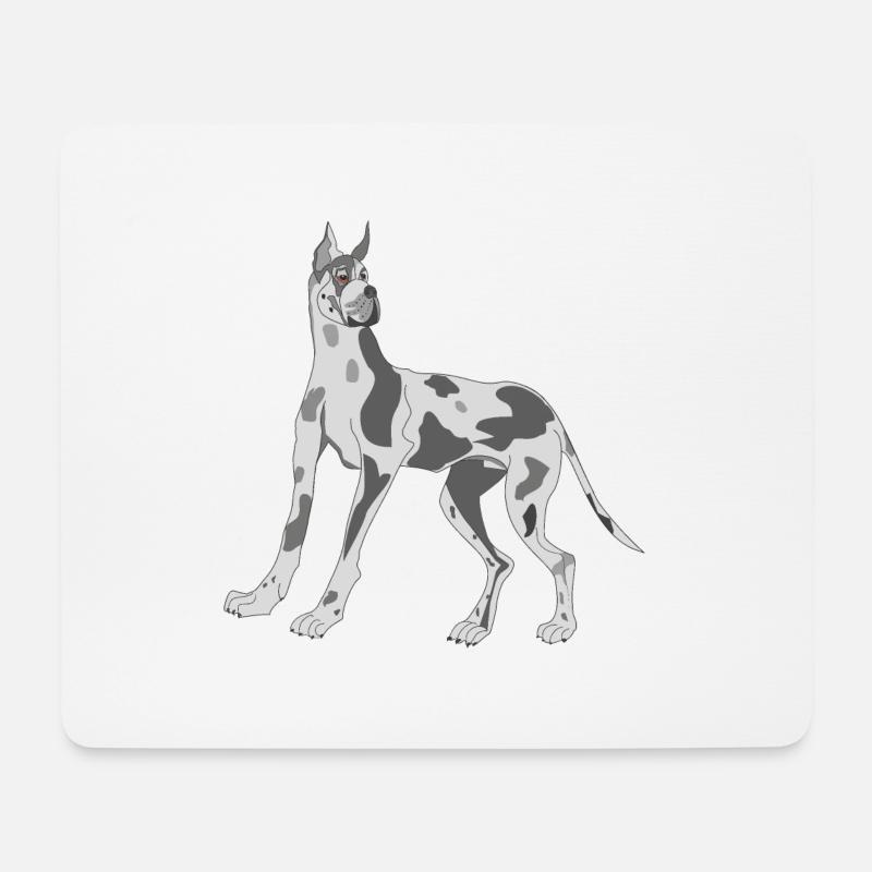 Deutsche Dogge - Mousepad (Querformat) - Weiß
