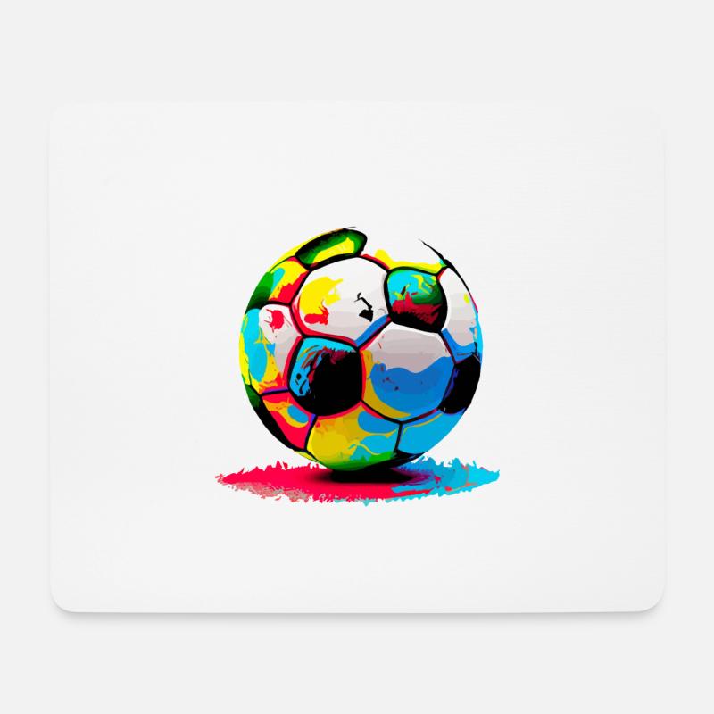 Fußball - Mousepad (Querformat) - Weiß