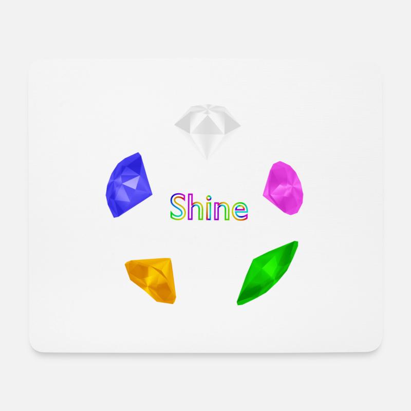 Edelsteinkreis, Glanz - Mousepad (Querformat) - Weiß