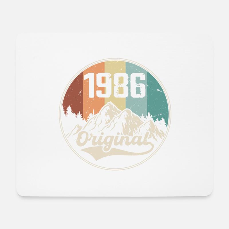 Original 1986 Geburtstagsgeschenk - 1986 - Mousepad (Querformat) - Weiß