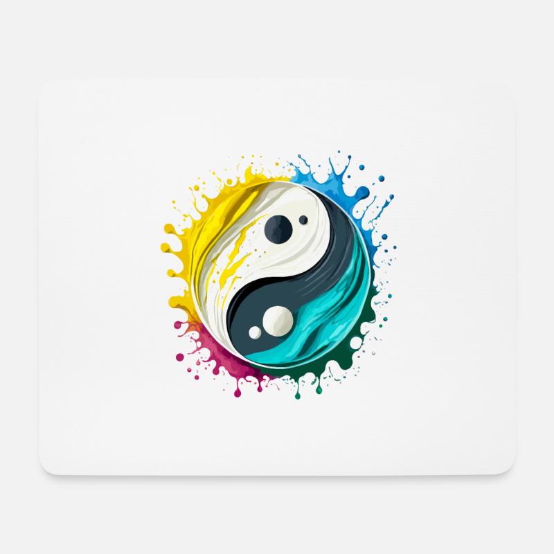 Yin Yang - Mousepad (Querformat) - Weiß