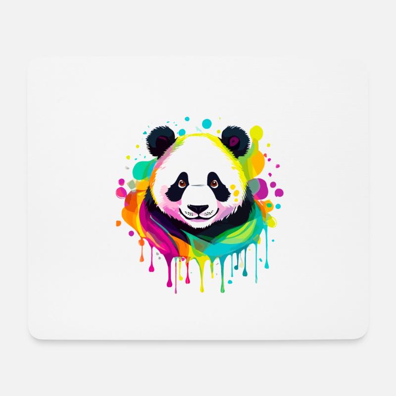 Panda - Mousepad (Querformat) - Weiß