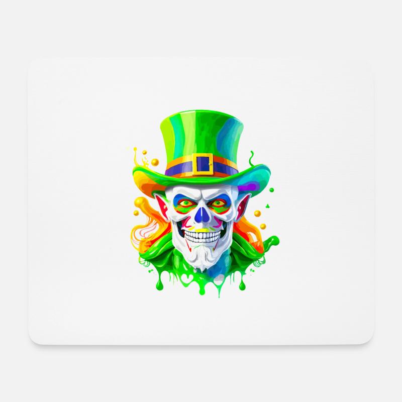 Portrait Leprechaun - Tapis de souris (format paysage) - blanc