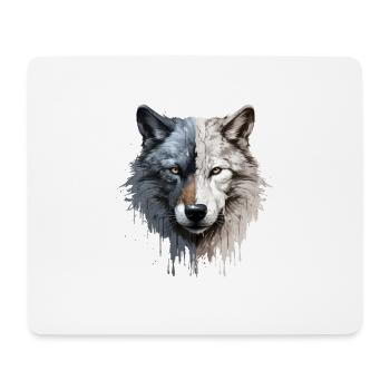 Wolf - Mousepad (Querformat) - Weiß - Vorne