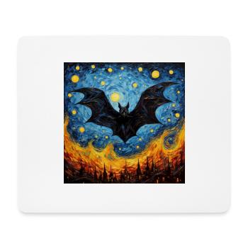 Bat, Van Gogh, Starry Night, Animal - Mouse Pad (horizontal) - white - Front