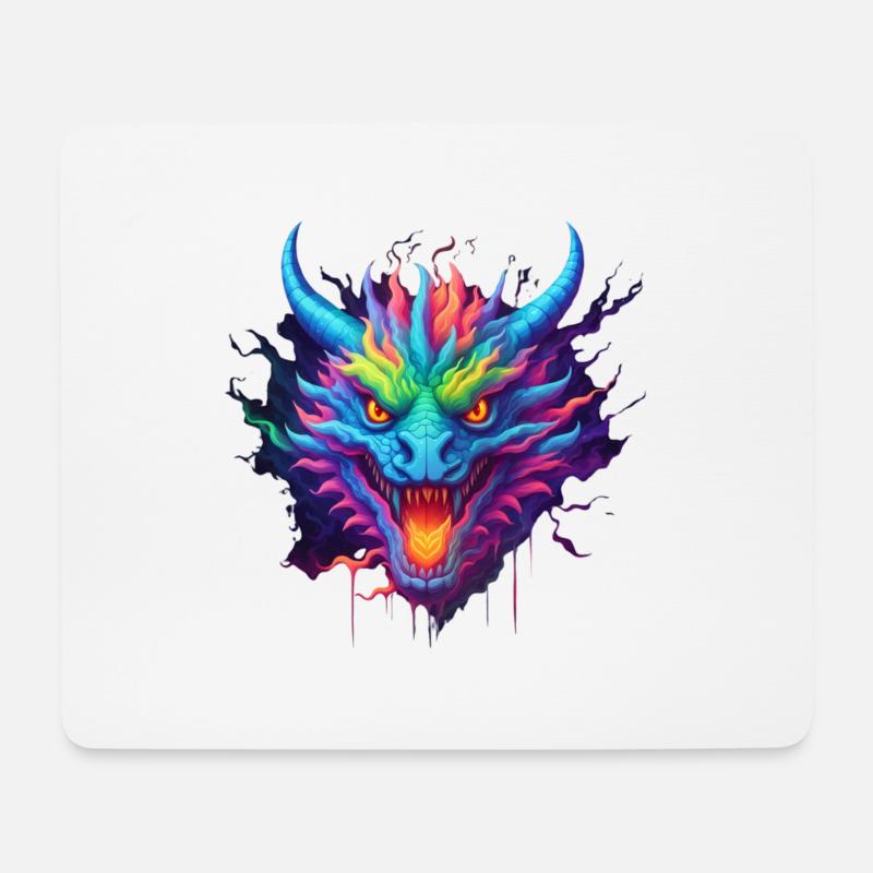 Dragon Popart - Mouse Pad (horizontal) - white