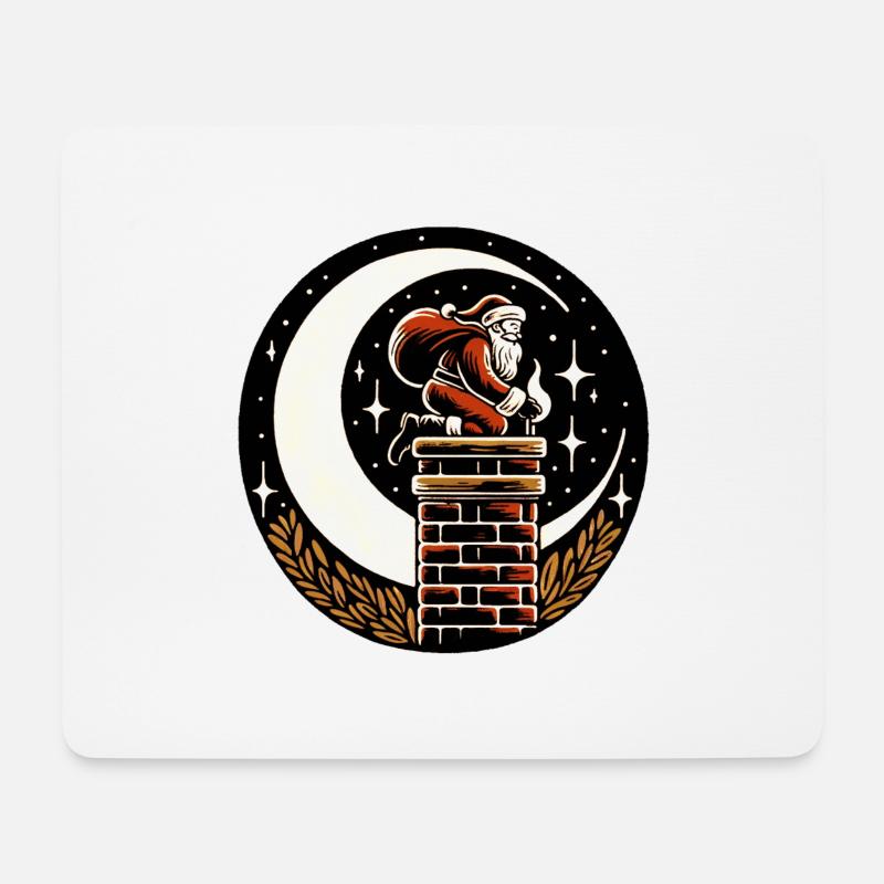 Schornstein Weihnachtsmann Weihnachten - Mousepad (Querformat) - Weiß