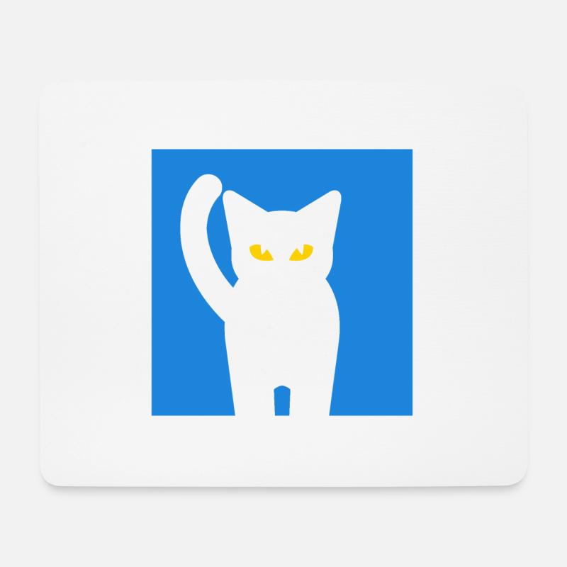 Katze - Mousepad (Querformat) - Weiß