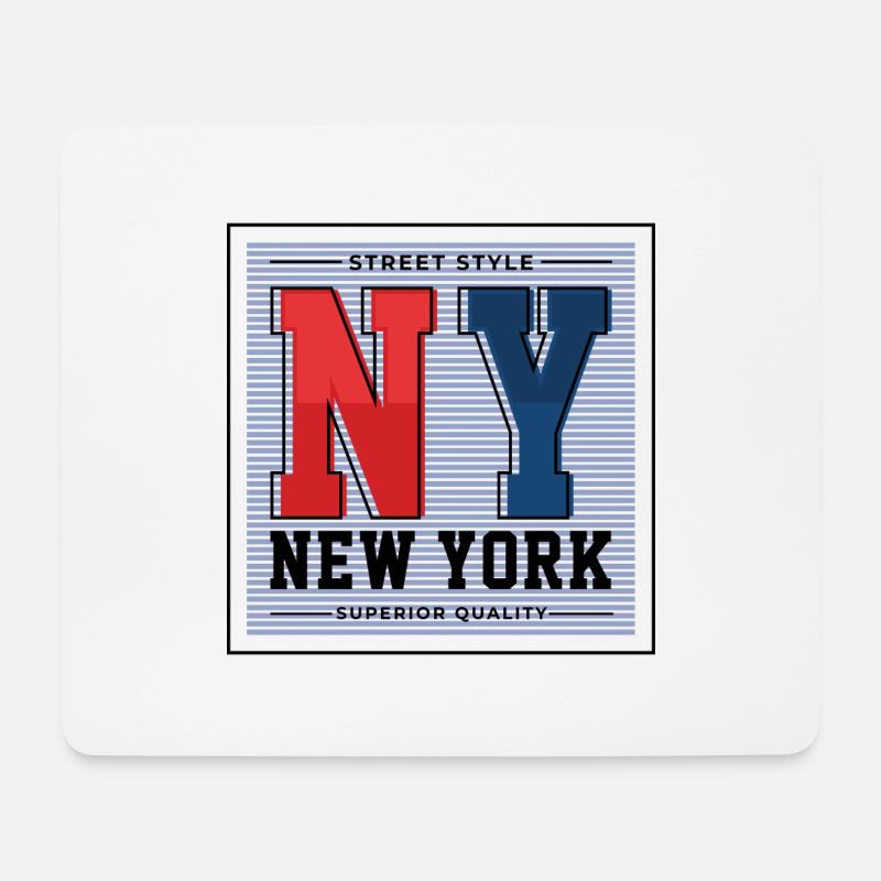New York - Tapis de souris (format paysage) - blanc